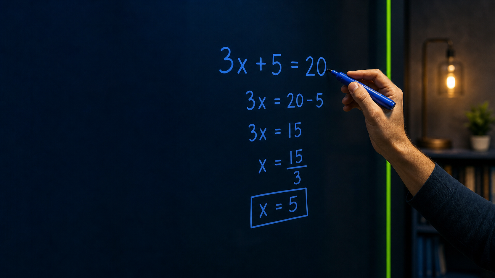 Imagen ilustrativa de una clase de álgebra en línea